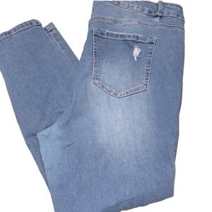 Indigo Fusion jeans size 18 distressed